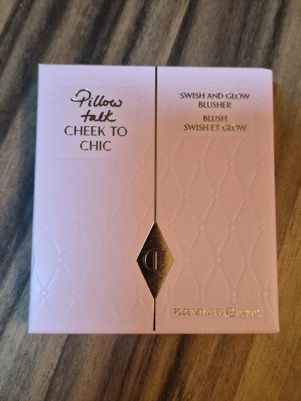 Charlotte Tilbury Cheek To Chic Swish & Glow Blusher: Pillow Talk, .28oz, NIB